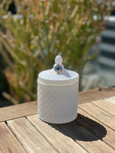 Load image into Gallery viewer, 9 oz Vintage Glass Quilted Candle