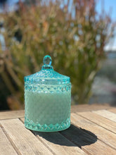 Load image into Gallery viewer, 9 oz Vintage Glass Quilted Candle