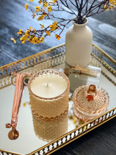 Load image into Gallery viewer, 9 oz Vintage Glass Quilted Candle