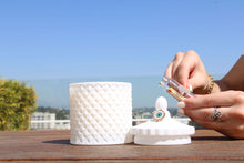 Load image into Gallery viewer, 9 oz Vintage Glass Quilted Candle
