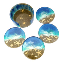 Load image into Gallery viewer, Resin Beach Coaster Set
