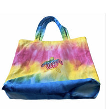 Load image into Gallery viewer, Rainbow Tie Dye Turtle Tote Bag
