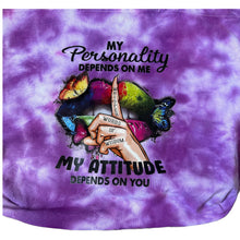 Load image into Gallery viewer, Purple Scrunch Tie Dye Tote Bag
