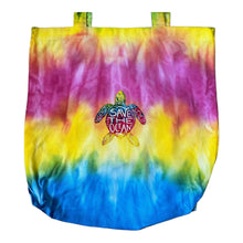 Load image into Gallery viewer, Rainbow Tie Dye Turtle Tote Bag
