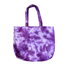 Load image into Gallery viewer, Purple Scrunch Tie Dye Tote Bag
