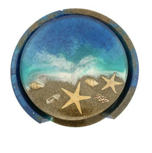 Load image into Gallery viewer, Resin Beach Coaster Set
